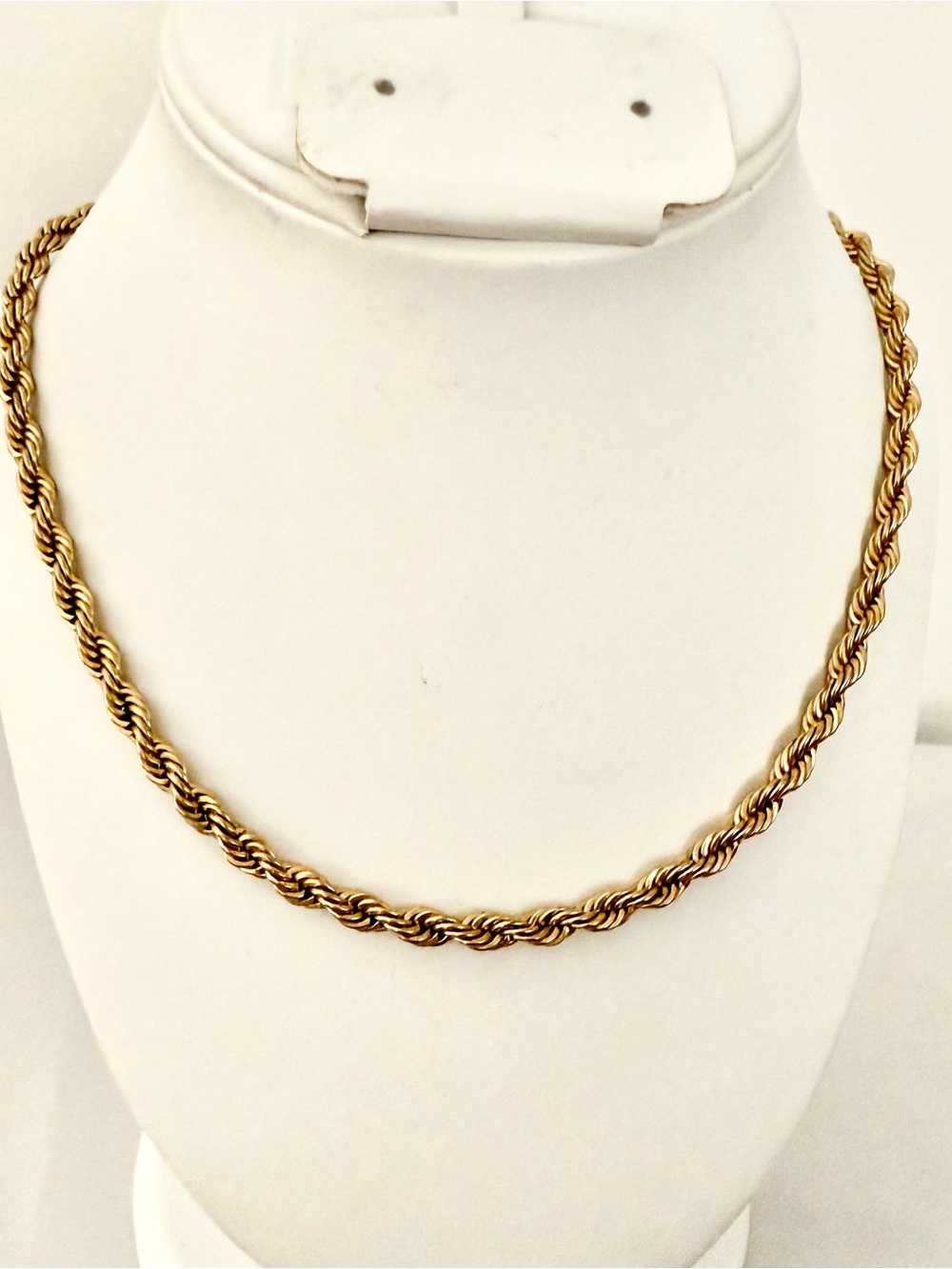 14K Gold Filled Rope Chain Necklace 24" 35.2g Twisted Statement